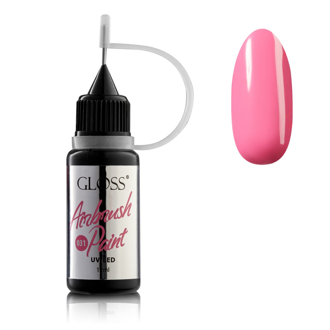 Фарба для аерографа GLOSS Airbrush Paint 031 (насичений рожевий), 12 мл