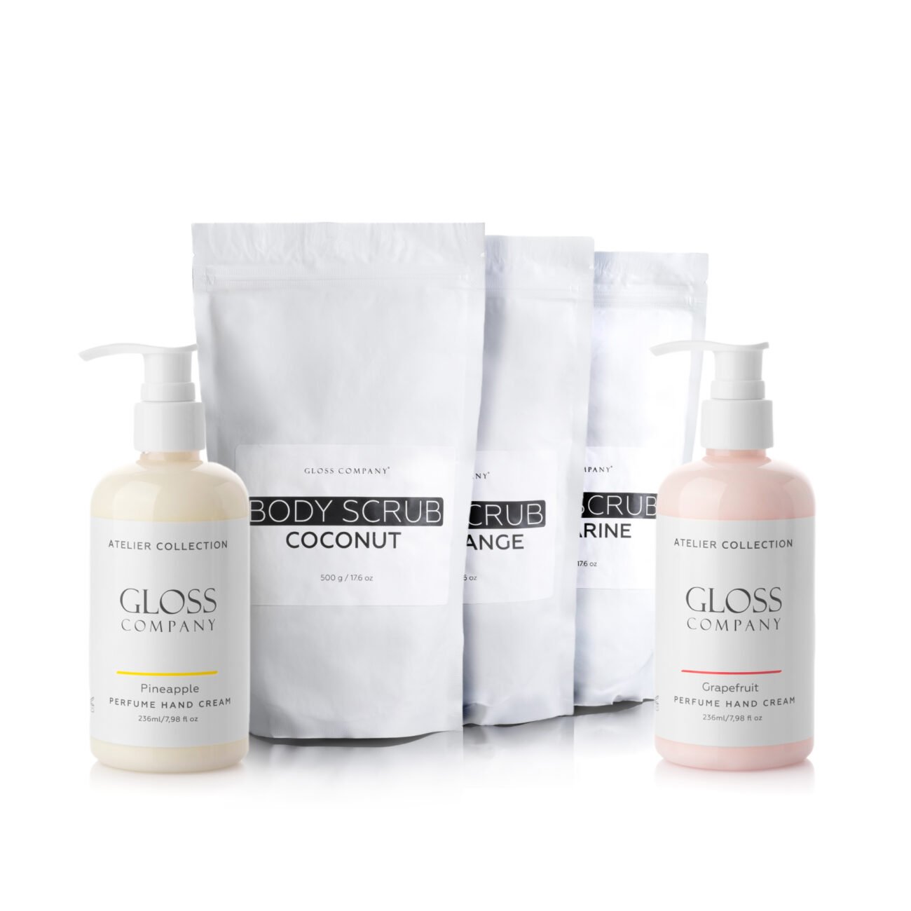 Набір SPA-догляд GLOSS (скраб - 3 шт, крем 236 мл - 2 шт)