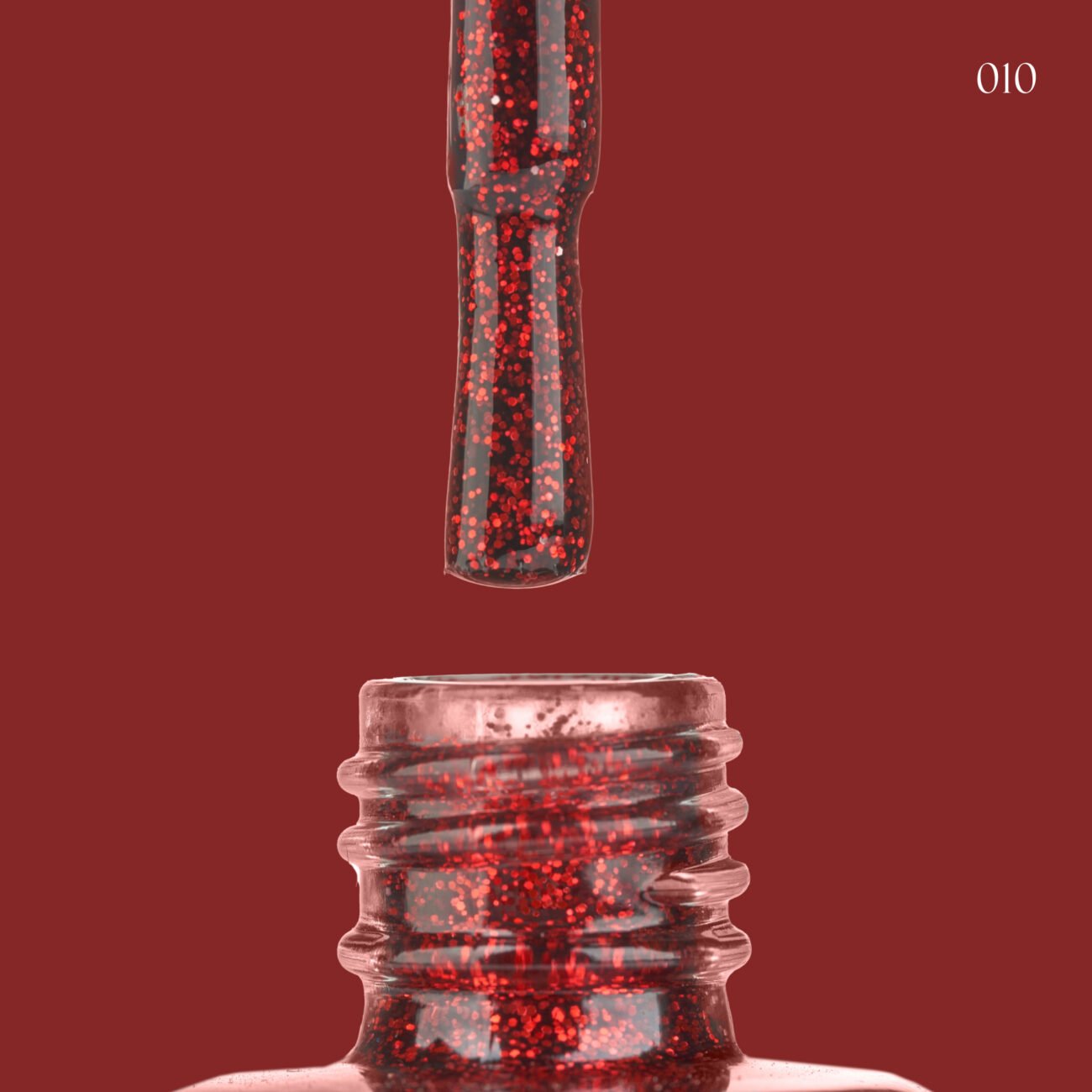 Лак для нігтів Lacquer Nail Polish GLOSS 010 (темно-червоний шиммер), 11 мл