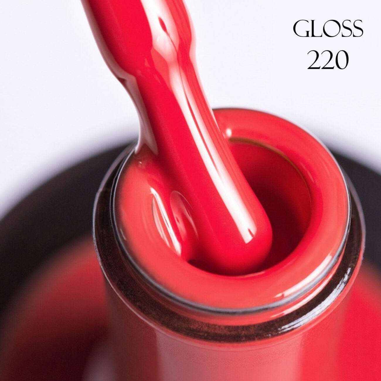 Гель-лак GLOSS 220 (коралово-червоний), 11 мл