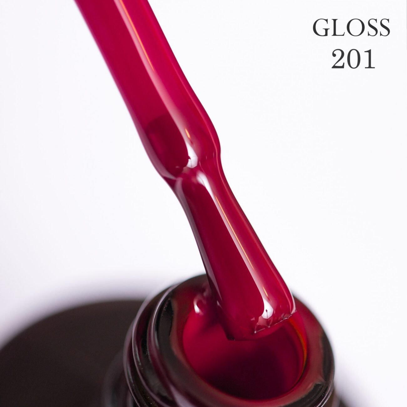 Гель-лак GLOSS 201 (яскраво-червоний), 11 мл