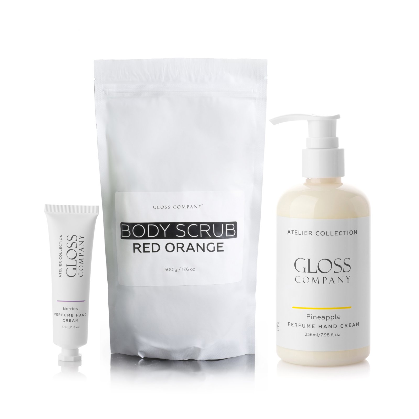 Набір SPA-догляд GLOSS (скраб, крем 30 мл, крем 236 мл)