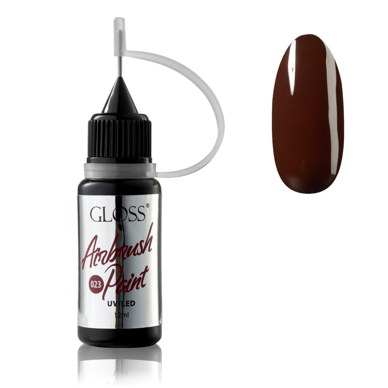 Фарба для аерографа GLOSS Airbrush Paint 023 (насичений бордовий), 12 мл