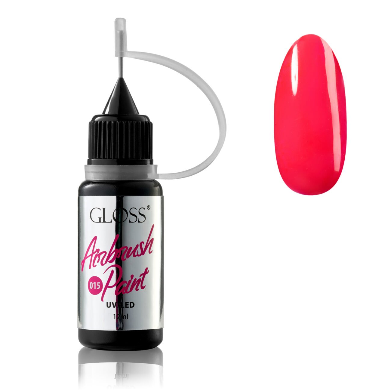 Фарба для аерографа GLOSS Airbrush Paint 015 (яскравий амарантовий), 12 мл