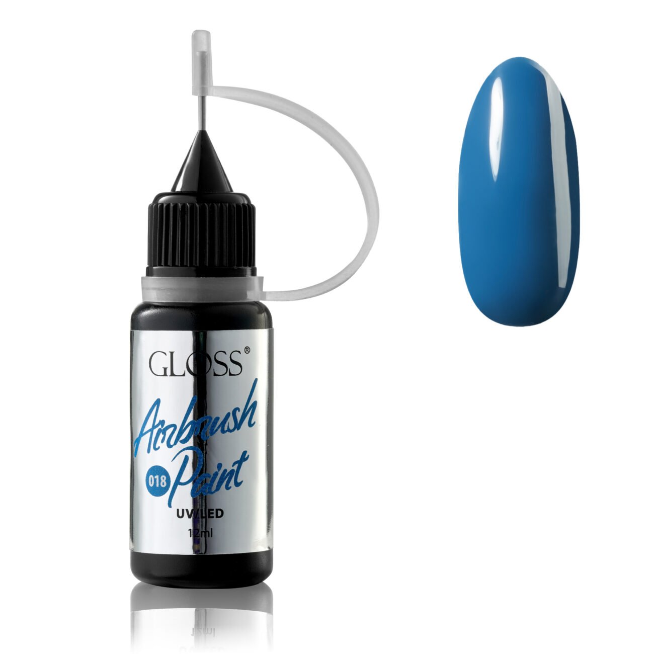 Фарба для аерографа GLOSS Airbrush Paint 018 (глибокий синій), 12 мл