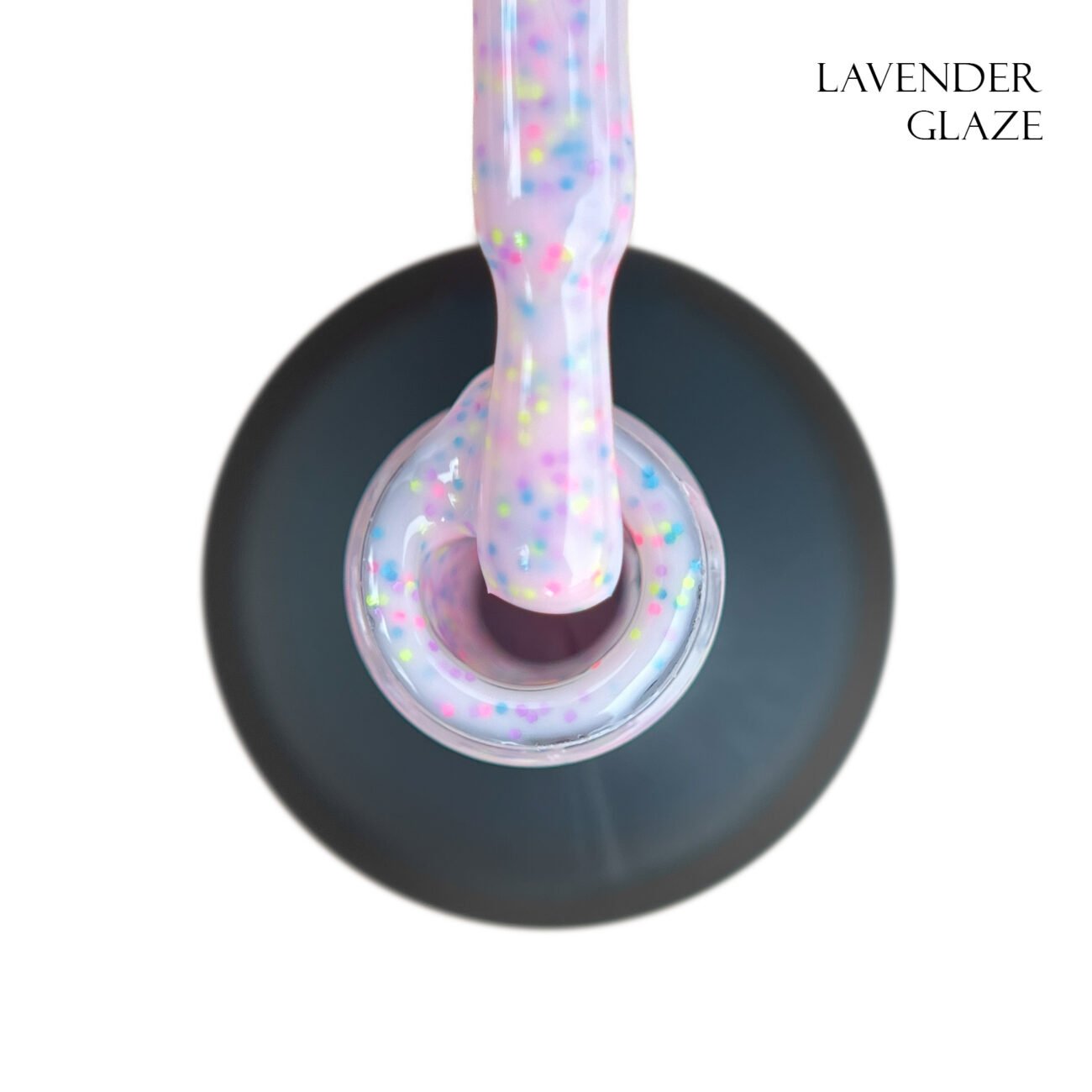 База для гель-лаку GLOSS Yogurt Base Lavender Glaze, 15 мл (ніжний лавандовий з кольоровим конфетті)